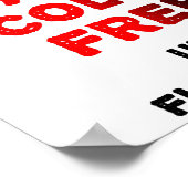 Rood Wit en Blauw Grappige Poster (Hoek)