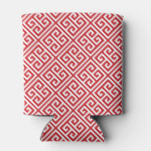 Rood wit en blauw Grieks sleutelmonogram Blikjeskoeler (Achterkant)