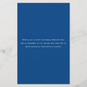 Rood, wit en blauw Happy Memorial Day Fotokaart (Achterkant)