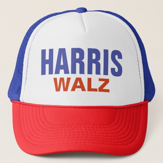 Rood wit en blauw Harris Walz Trucker Pet (Voorkant)