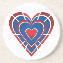 Rood wit en blauw hart