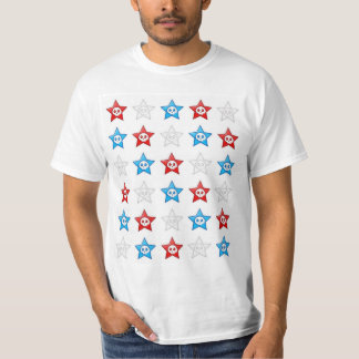 Rood wit en blauw hemd t-shirt