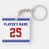 Rood, wit en blauw Hockey-cadeautjes, speciaal aan Sleutelhanger (Achterkant)