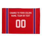 Rood wit en blauw Hockey Pillow Hoesje, speciaal a Kussensloop (Achterkant)