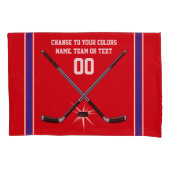 Rood wit en blauw Hockey Pillow Hoesje, speciaal a Kussensloop (Voorkant)