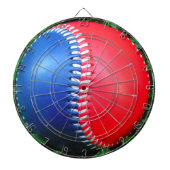 Rood wit en blauw honkbal dartbord (Voorkant)