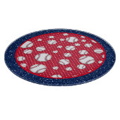 Rood Wit en Blauw Honkbal Snijplank (Hoek)