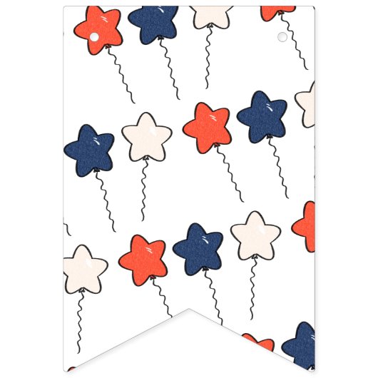 Rood Wit en Blauw Ice Cream Beer Verjaardag Vlaggetjes (Eerste vlag)