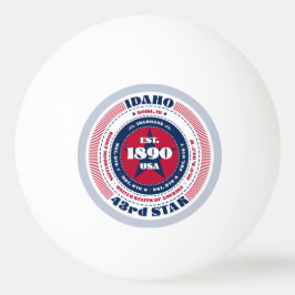 Rood, wit en blauw Idaho Circle Pingpongbal