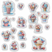 Rood wit en blauw ijs sticker (Voorkant)