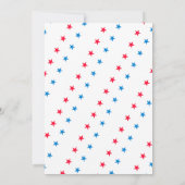 Rood Wit en Blauw ik doe BBQ Koppel Bruidsdouche Kaart (Achterkant)