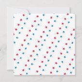 Rood Wit en Blauw ik doe BBQ Koppel Bruidsdouche  Kaart (Achterkant)