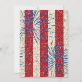 Rood Wit en Blauw ik doe BBQ Koppel Bruidsdouche  Kaart (Achterkant)