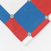 Rood wit en blauw ingecheckt patroon fleece deken (Hoek)