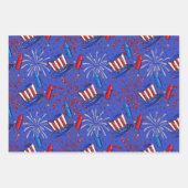 Rood, wit en blauw inpakpapier vel (Voorkant)