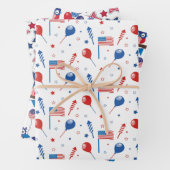 Rood wit en blauw inpakpapier vel (In situ)