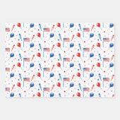 Rood wit en blauw inpakpapier vel (Voorkant)