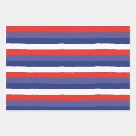 Rood wit en blauw inpakpapier vel (Voorkant 2)