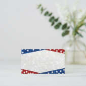 Rood, wit en blauw juli 4 Glitter Plaatskaartje (Staand voorkant)