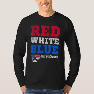 rood wit en blauw juli 4 vlag t-shirt