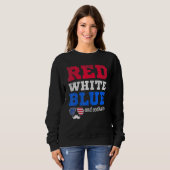 rood wit en blauw juli 4 vlag trui (Voorkant volledig)