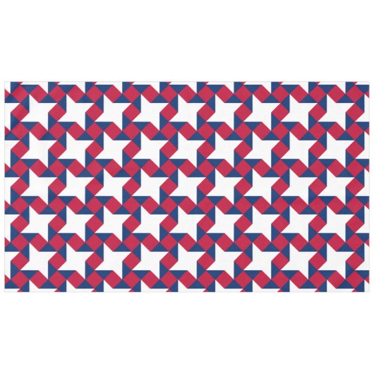 Rood, Wit en Blauw Juli Vierde Patchwork Patroon Tafelkleed (Voorkant (Horizontaal))