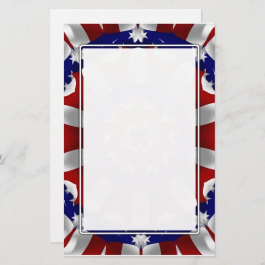 Rood, wit en blauw Kali Briefpapier (Voorkant / Achterkant)