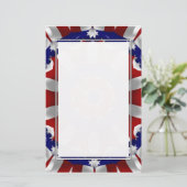 Rood, wit en blauw Kali Briefpapier (Staand voorkant)