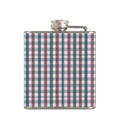 Rood, Wit en Blauw Karo Monogram Heupfles (Achterkant)
