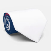 Rood wit en blauw kleurenblok afdrukken stropdas (Opgerold)