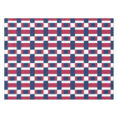 Rood wit en blauw kleurenblok afdrukken tafelkleed (Voorkant (Horizontaal))