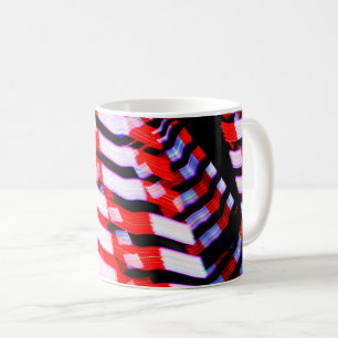 Rood wit en blauw koffiemok