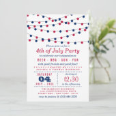 Rood, wit en blauw koord Lichten 4th van de Partij Kaart (Staand voorkant)