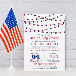 Rood, wit en blauw koord Lichten 4th van de Partij Kaart