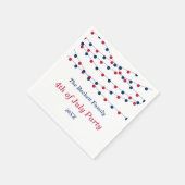 Rood, wit en blauw koord Lichten 4th van de Partij Servet (Hoek)