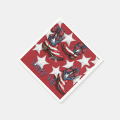 Rood wit en blauw laarzen en bogen servet (Hoek)