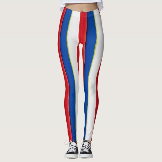 Rood wit en blauw leggings (Voorkant)