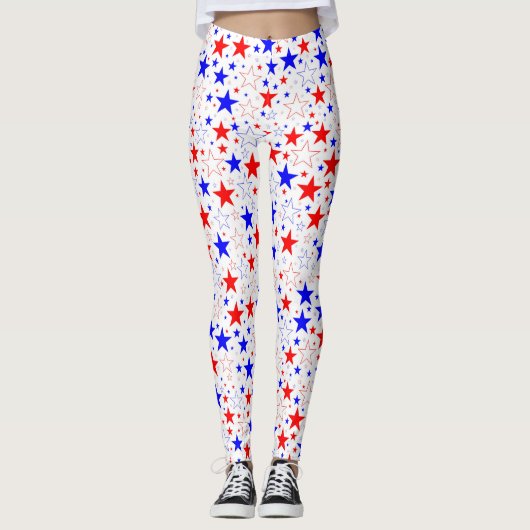 Rood wit en blauw leggings (Voorkant)