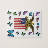 Rood wit en blauw legpuzzel (Horizontaal)