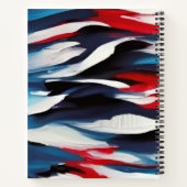 Rood, Wit en Blauw Leuk Meisje Spiraalvormig Notit Notitieboek (Achterkant)