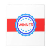 Rood, wit en blauw lint notitieblok (Voorkant)