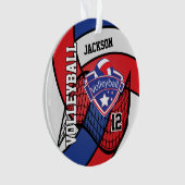 Rood, wit en blauw 🏐 ❤ Logo Ornament (voorkant)