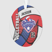 Rood, wit en blauw 🏐 ❤ Logo Ornament (voorkant)