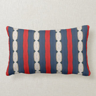 Rood, wit en blauw lumbar kussen