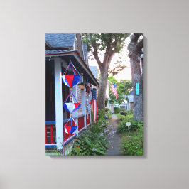 Rood, wit en blauw - Martha's wijntuin Canvas Afdruk
