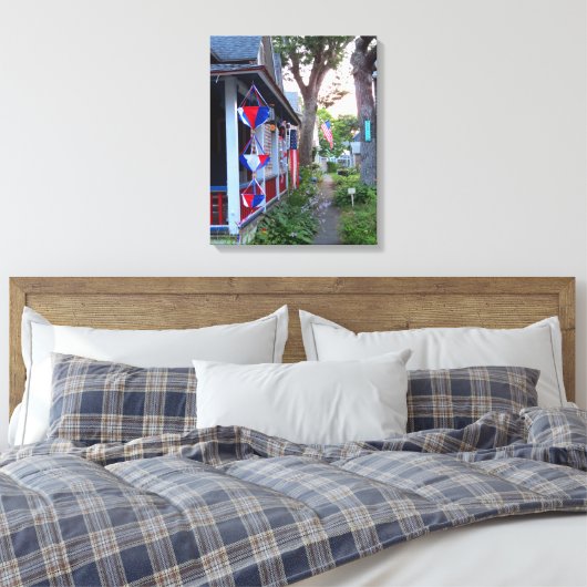 Rood, wit en blauw - Martha's wijntuin Canvas Afdruk (Insitu (Slaapkamer))