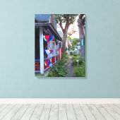 Rood, wit en blauw - Martha's wijntuin Canvas Afdruk (Insitu (Houten vloer))