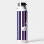 Rood, wit en blauw met aangepaste anker waterflaco waterfles (Voorkant)