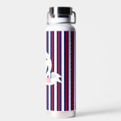 Rood, wit en blauw met aangepaste anker waterflaco waterfles (Achterkant)