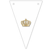 Rood, wit en blauw met gouden kroon vlaggetjes (Tweede vlag)